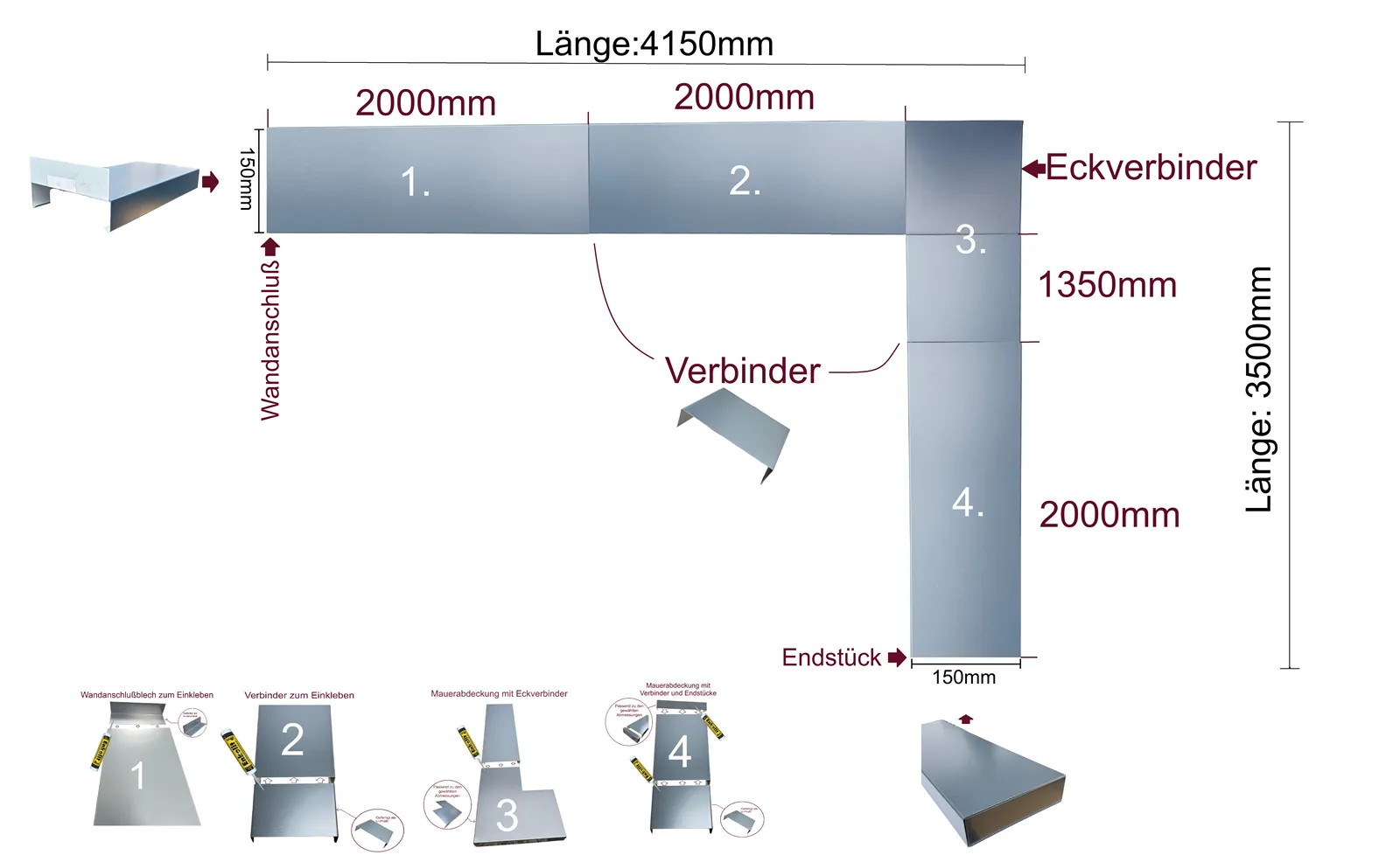 Mauerabdeckung konfigurieren